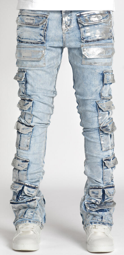 Guapi Steel Blue Tactical Stacked Denim – DR STYLZ