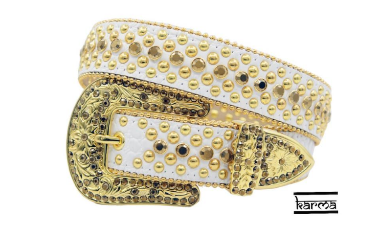 B.B Simon Gold/Gold Crystal Belt