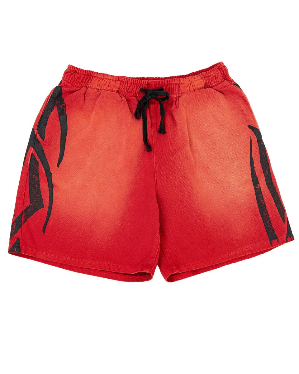 Golden Denim The Summer Shorts - Raphael Vintage Red / Black Print