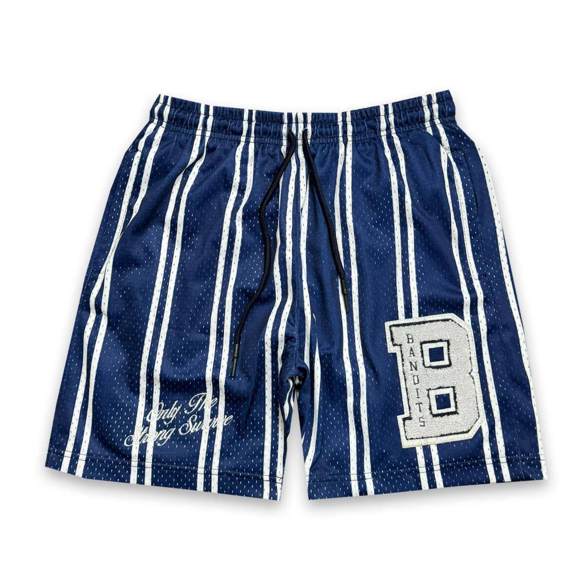 Bandits Only The Strong Survive Mesh Shorts Navy