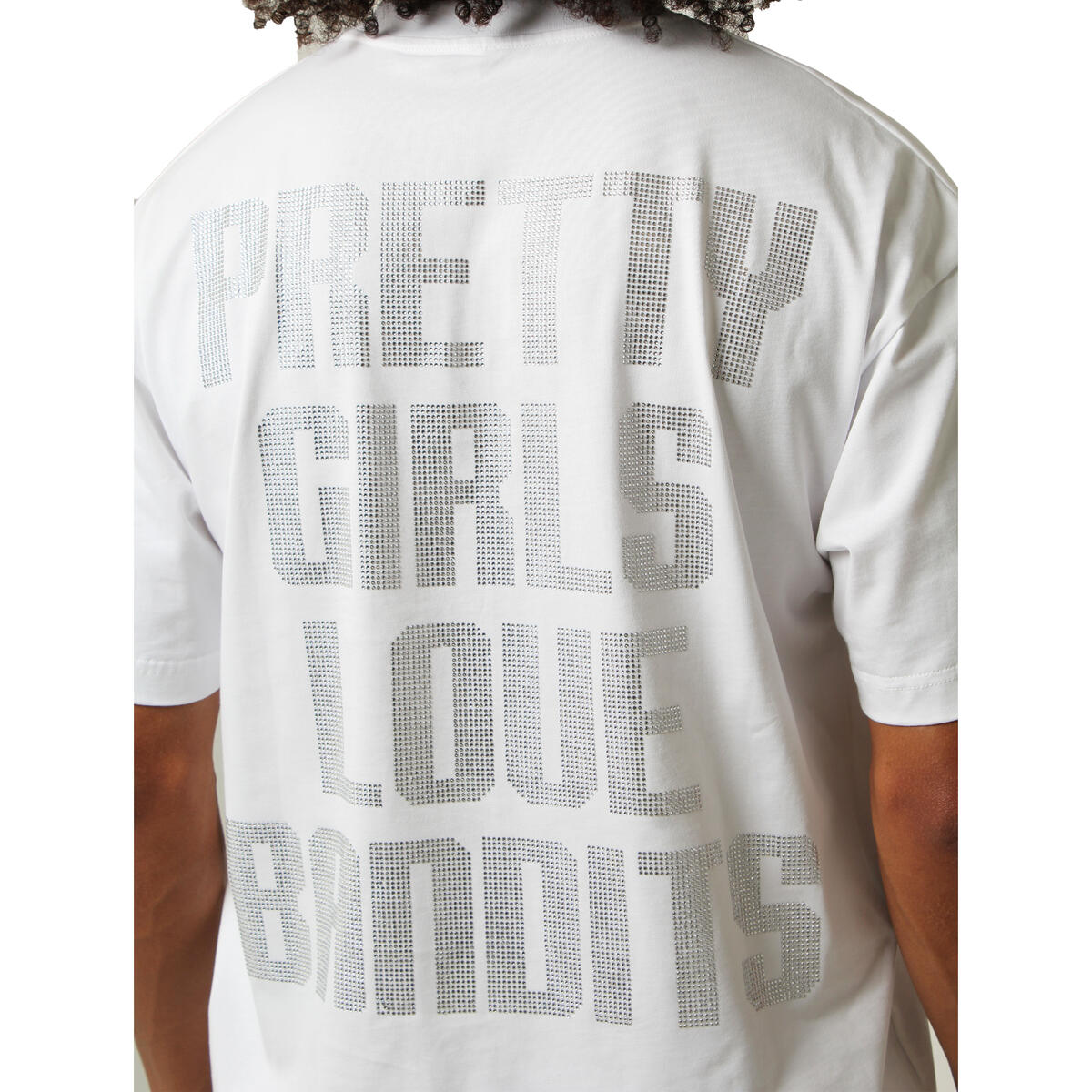 Bandits Pretty Girls Rhinestone Tee White