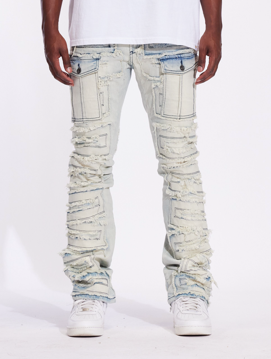 Crysp Atlantic Denim Fray Cargo (CRYF24-126)