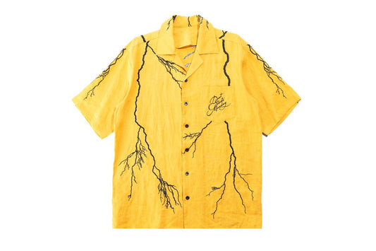 Diet Starts Monday Lightning Button Up Yellow