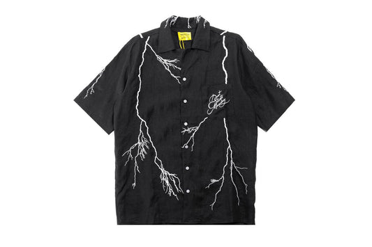 Diet Starts Monday Lightning Button Up Black