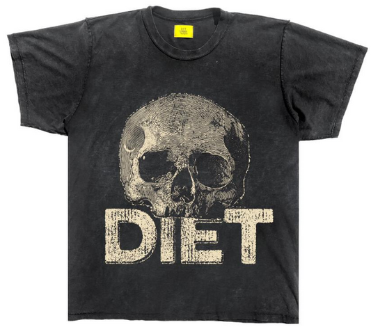 Diet Starts Monday Skull Tee Vintage Black