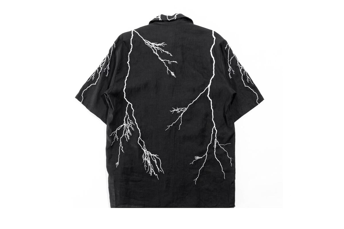 Diet Starts Monday Lightning Button Up Black