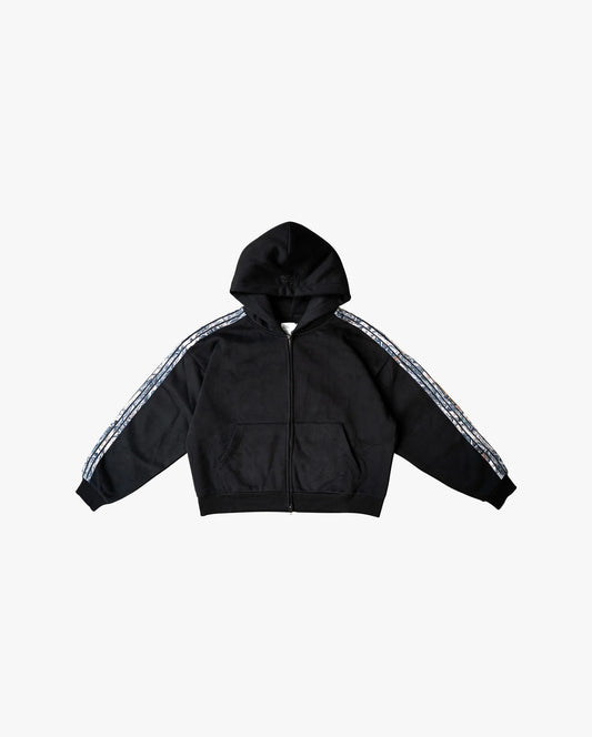 EPTM Real Camo Striped Zip Up Hoodie Black