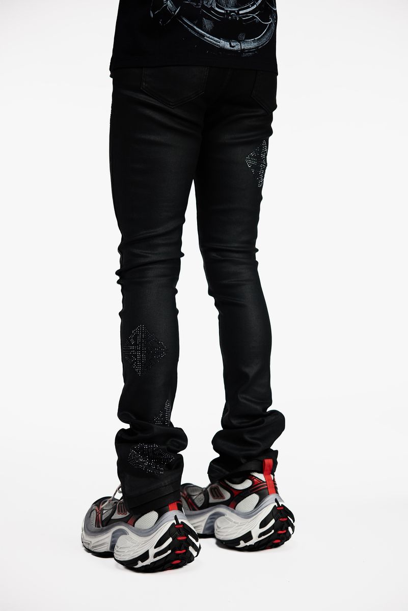 Guapi Obsidian Black Icon Embellished Denim