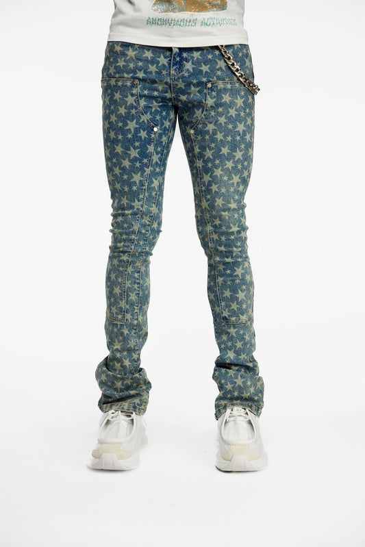 Guapi Vintage Blue Laser Stars Denim