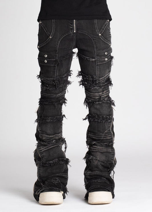 Guapi Iron Grey Distressed Denim