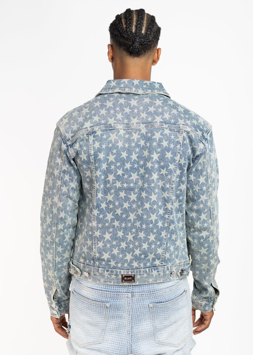 Guapi Vintage Blue Stars Denim Jacket