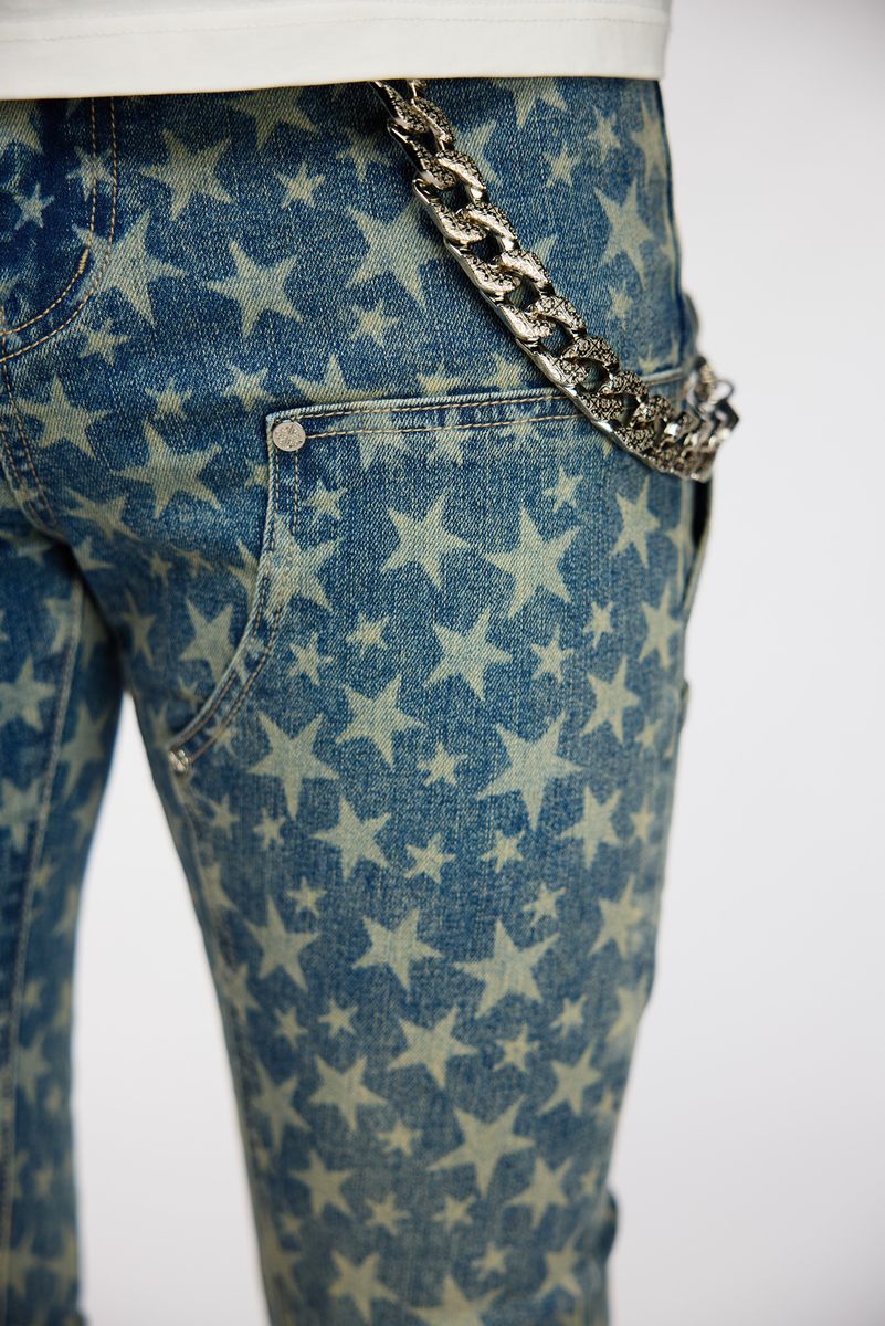 Guapi Vintage Blue Laser Stars Denim