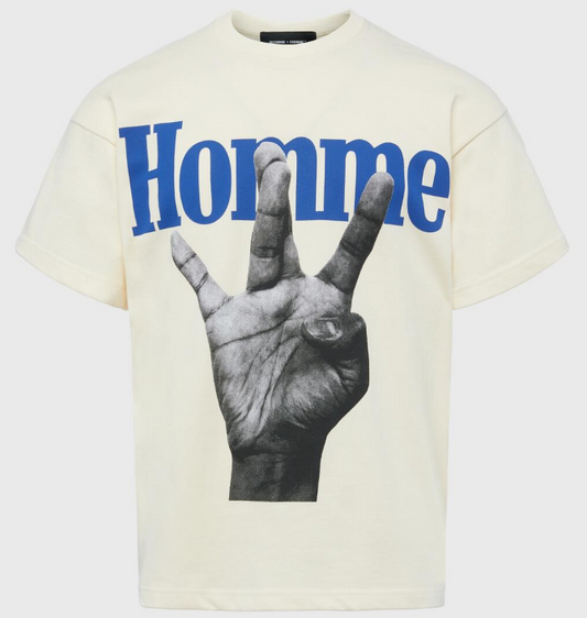 Homme Femme Twisted Fingers Tee Off-White