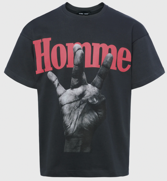 Homme Femme Twisted Fingers Tee Black