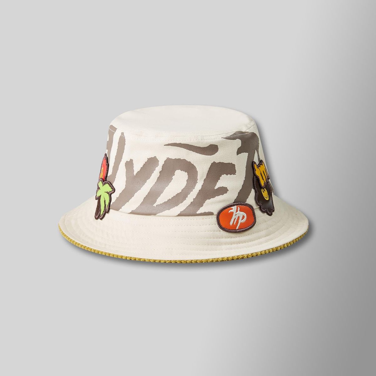 You Aren't Invited Cream Bucket Hat - With Patches