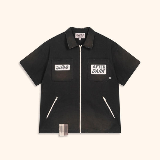 You Aren't Invited Mechanic Work Shirt - Black