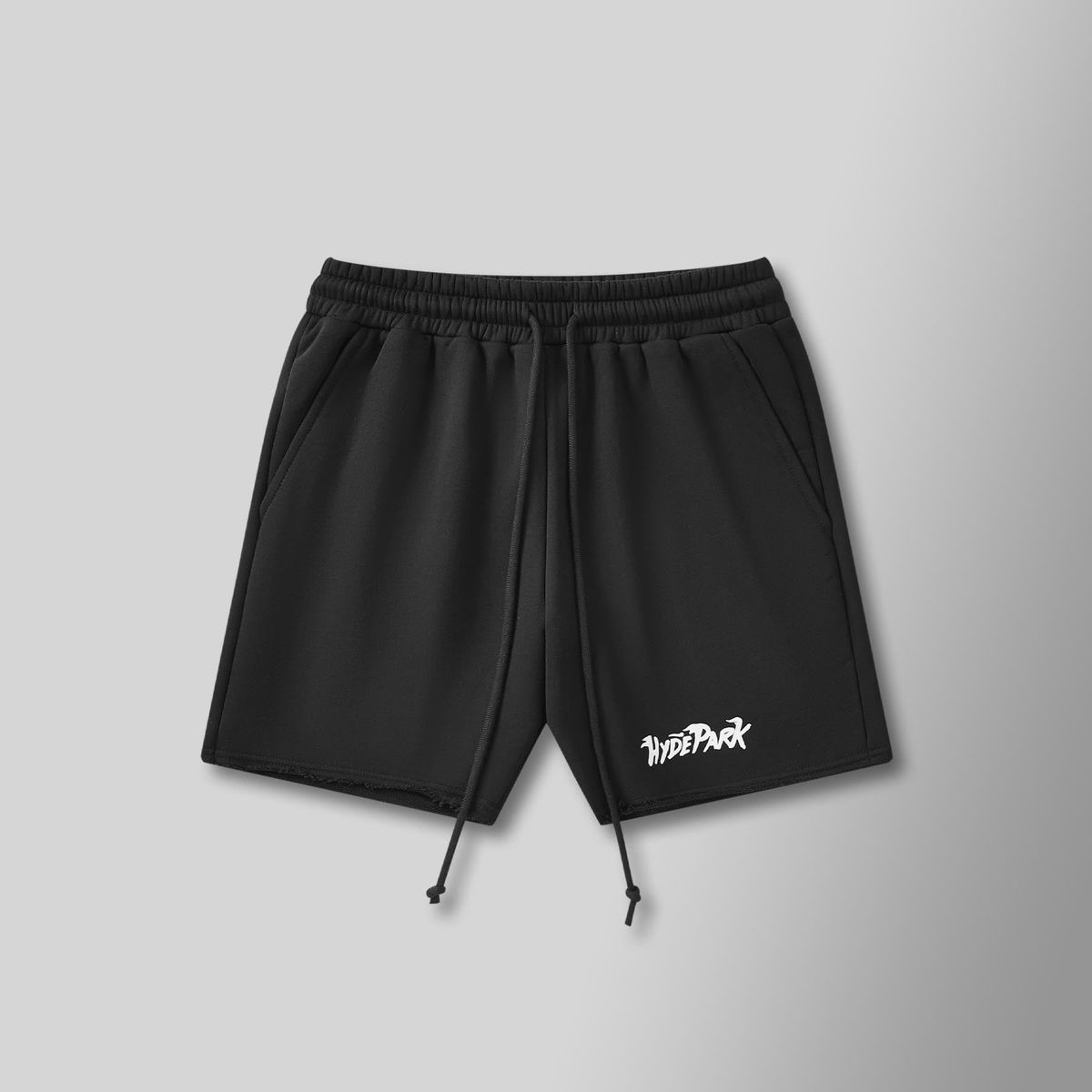 You Aren't Invited Posted Up Cut Off Shorts - Black