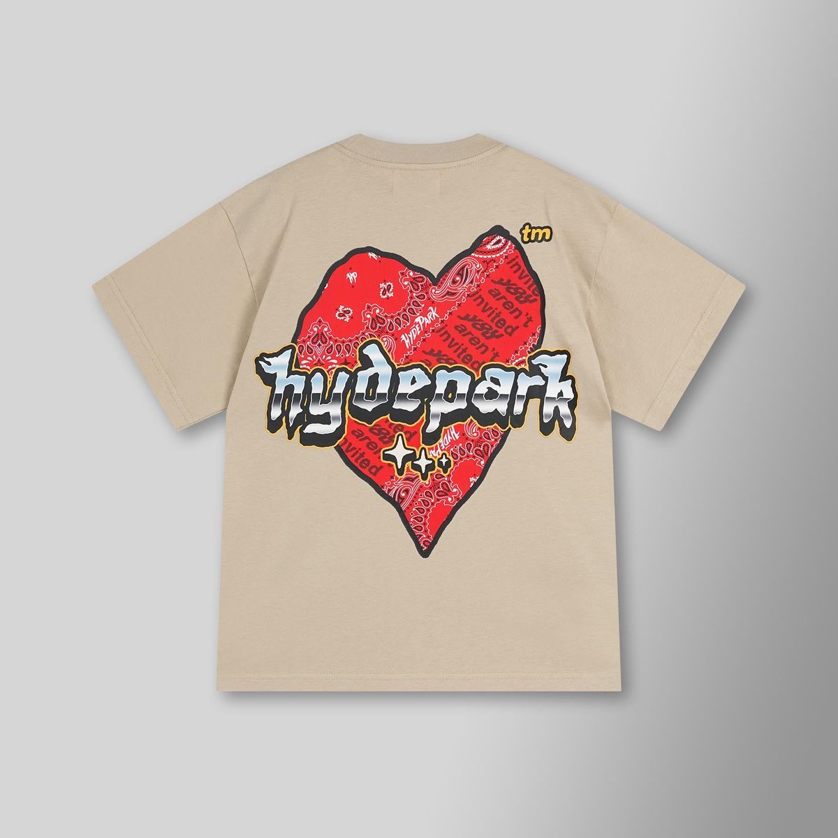 You Aren't Invited Slab Heart Tee - Cream