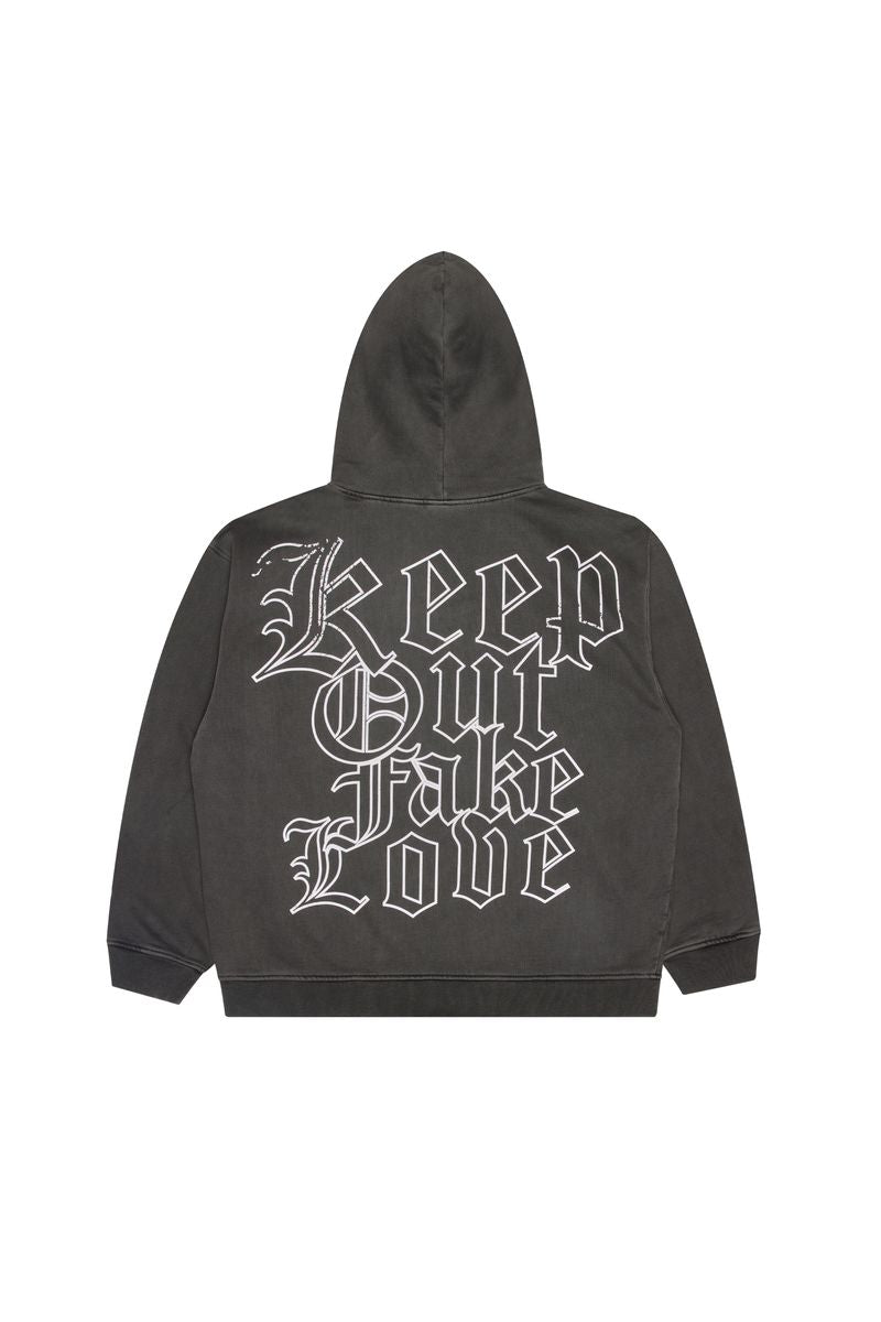 Keep Out Fake Love Over Hoodie