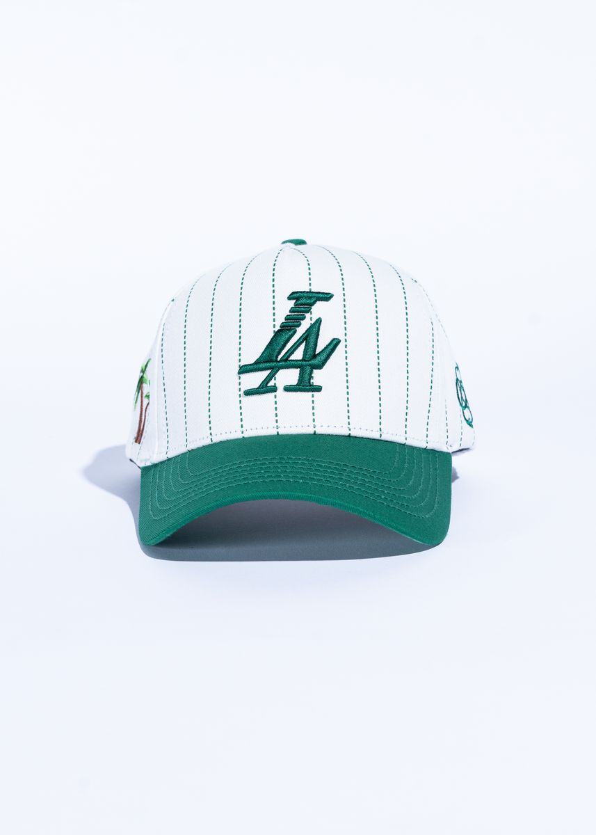 Reference Paradise LA Pinstripe White/Green Hat