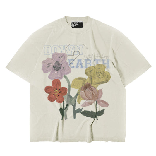 Lifted Anchors Jules Acrylic Painted Tee Cream