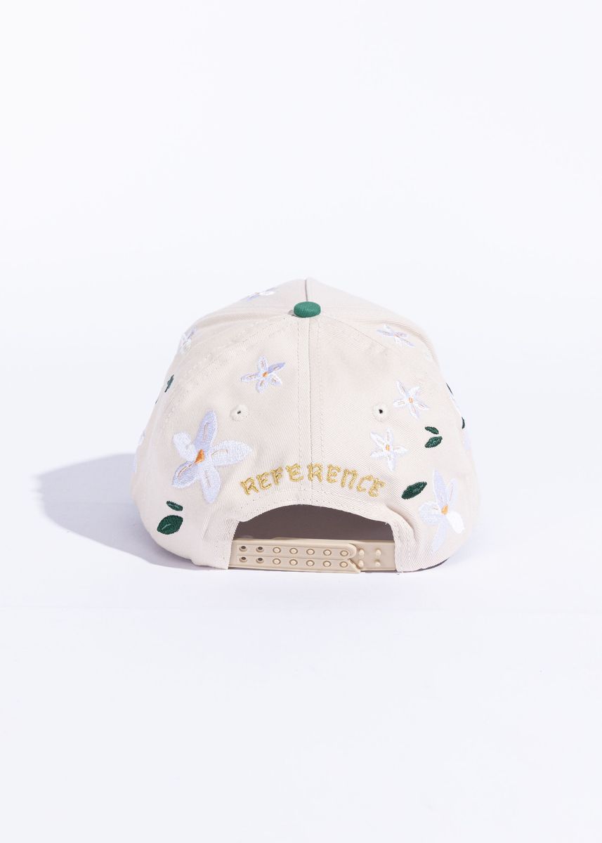 Reference LA Cream/Green Floral Hat