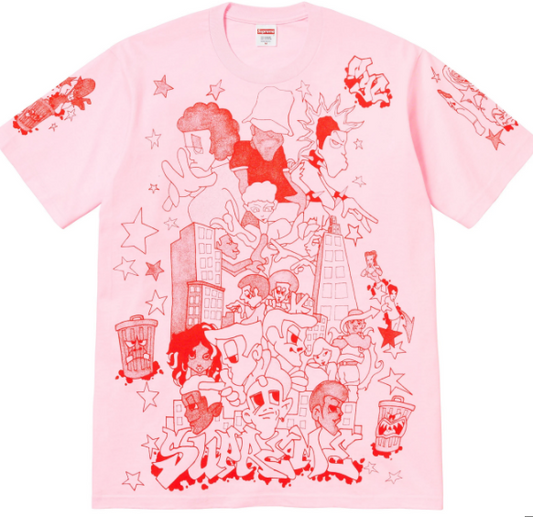 Supreme Downtown Tee Pink