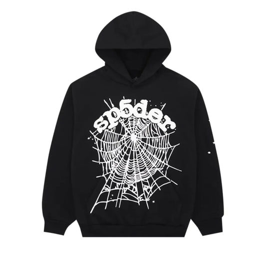 Sp5der OG Web Hoodie Black