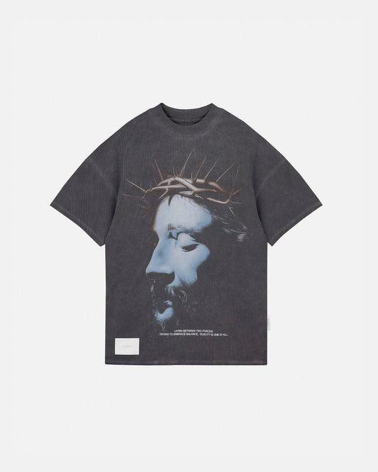 Undergold Sanctus Christ T-shirt Washed Gray