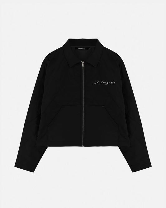 Undergold Basics Rhombus Zip-Up Jacket Black