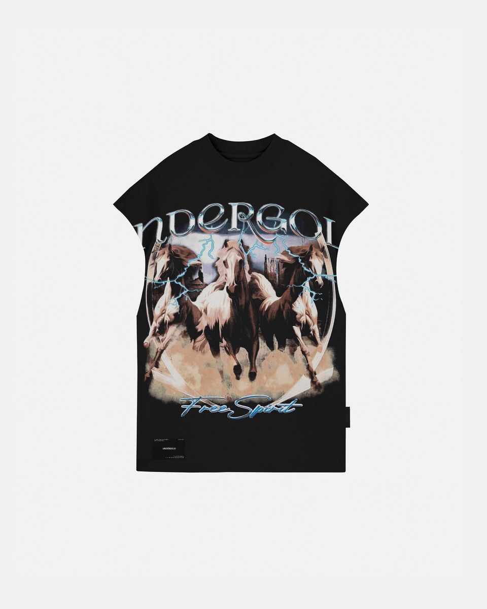 Undergold Rodeo Thunder Horses Sleeveless Tee