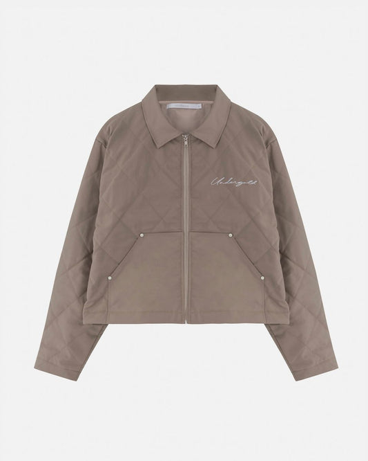 Undergold Basics Rhombus Zip-Up Jacket Cream