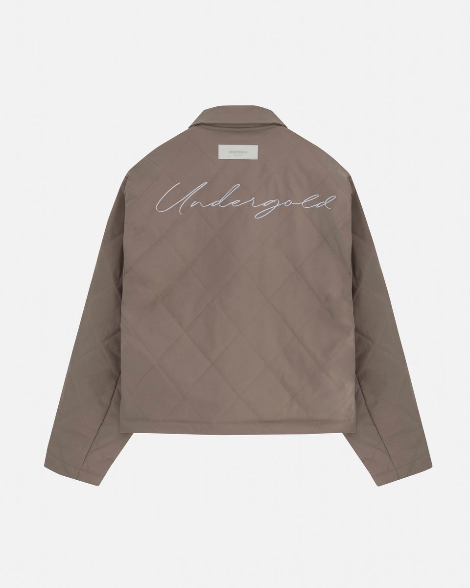 Undergold Basics Rhombus Zip-Up Jacket Cream