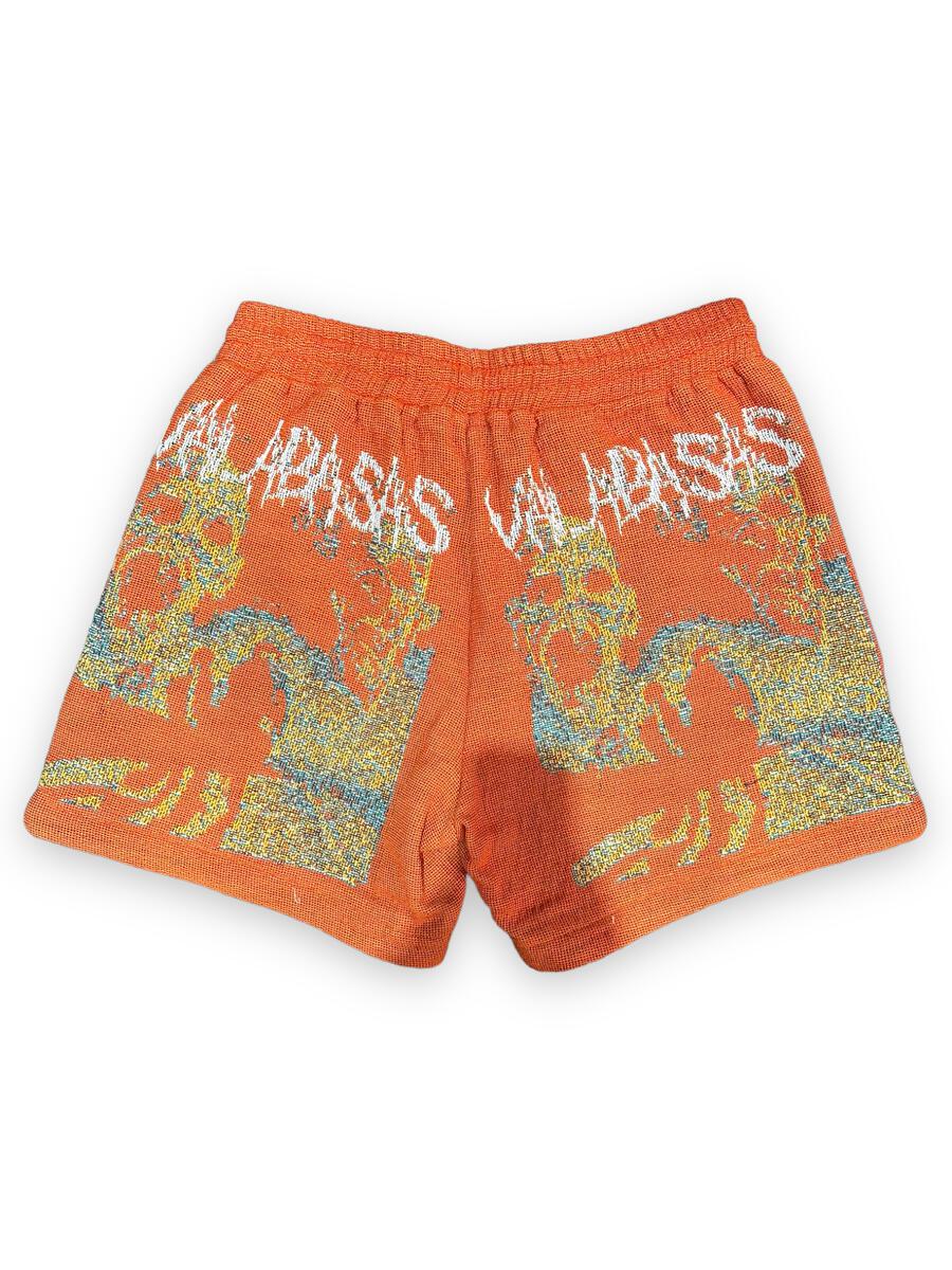 Valabasas Ghost Hand Tapestry Shorts Orange