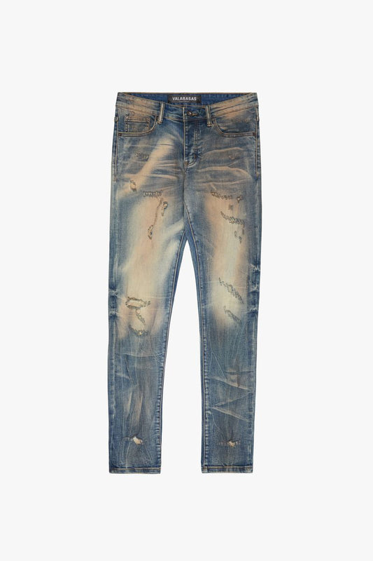 Valabasas Whirl Vintage Blue Skinny Jean