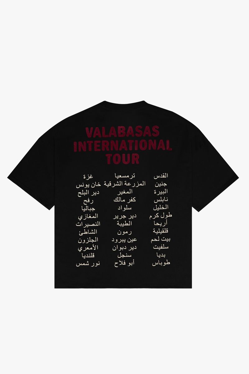 Valabasas Journey Black/Red Oversized Tee