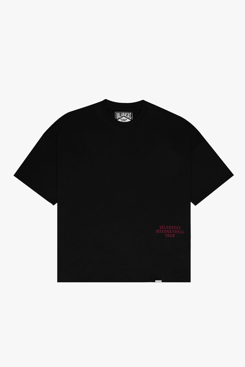 Valabasas Journey Black/Red Oversized Tee