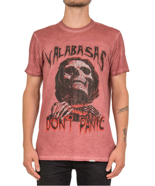 Valabasas Tee Dont Panic Vintage Coffee Red