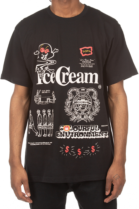 Icecream Colorful SS Tee Black