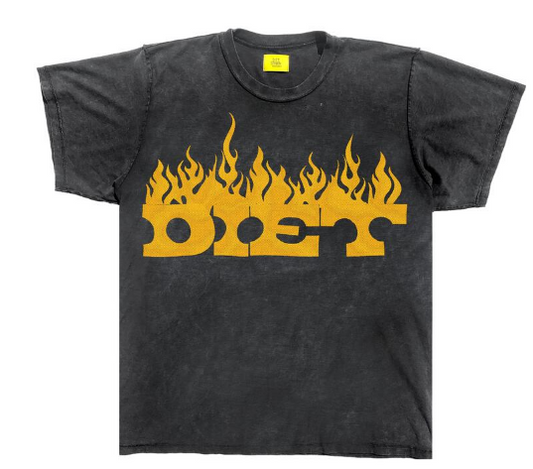 Diet Starts Monday Flame Tee Vintage Black