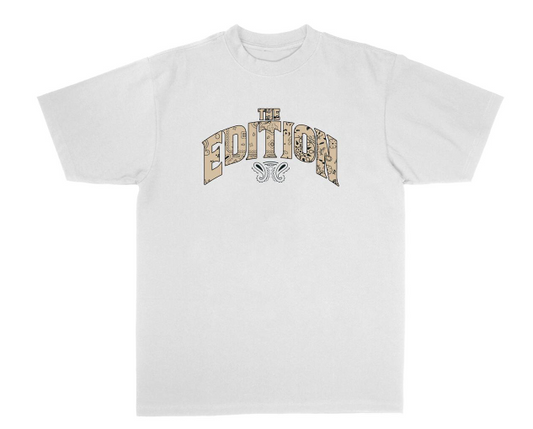 The Edition Brand Paisley Chop Tee White/Tan