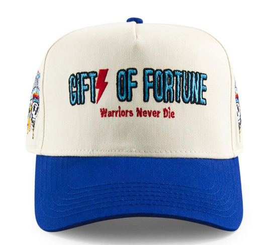 Gift Of Fortune Indian Warrior Trucker Cream/Blue