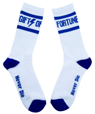 Gift Of Fortune Never Die Socks