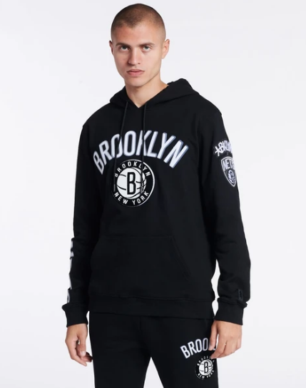 Pro Standard Brooklyn Nets Stacked Logo Hoodie