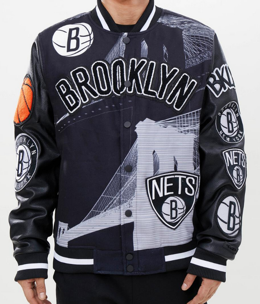 Pro Standard Brooklyn Nets Remix Varsity Jacket