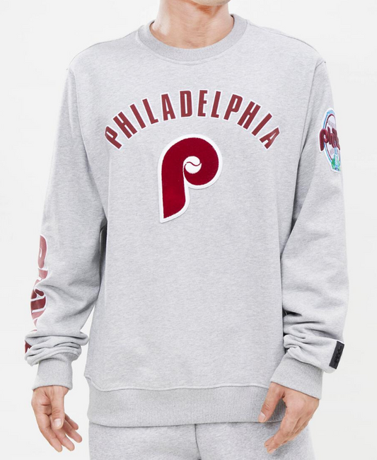 Pro Standard Philadelphia Phillies Retro Stacked Logo Crewneck