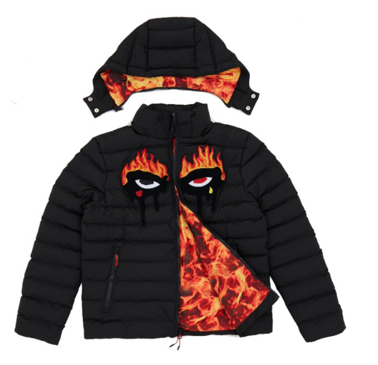 Roku Studio Burning Eyes Bubble Jacket Black