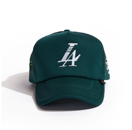 Reference Hat Paradise LA Trucker Forest Green