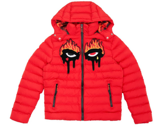 Roku Studio Burning Eyes Bubble Jacket Red