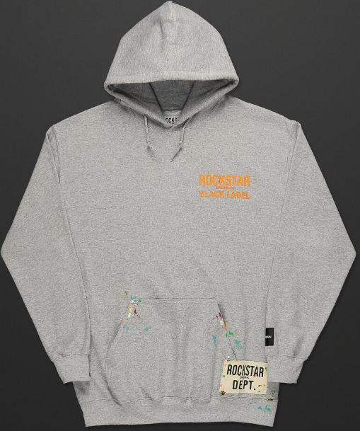 Rockstar Cassian Heather Grey Graphic Hoodie